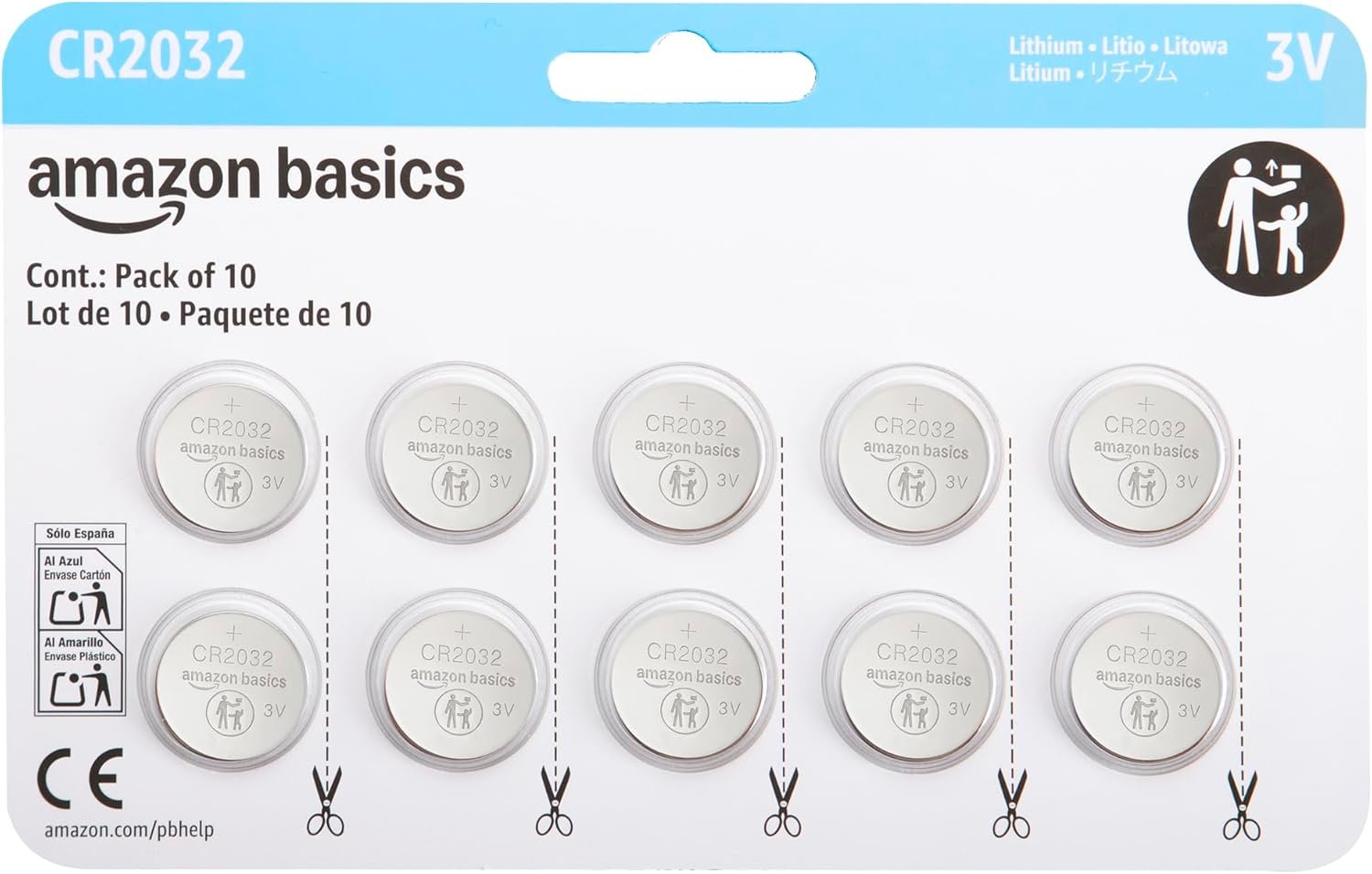 Pack 10 pilas Litio 3 Voltios Oferta-Promo 5,49€